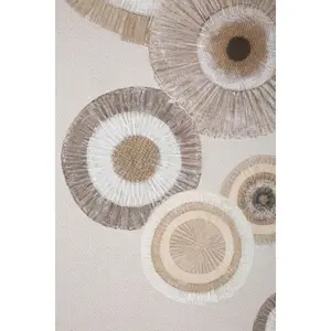 Wall decoration circular painted canvas with inserts Mauro Ferretti A image-4