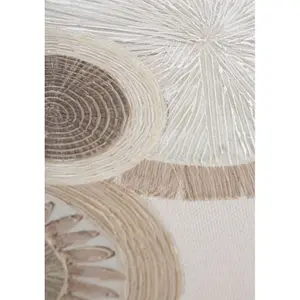 Wall decoration circular painted canvas with inserts Mauro Ferretti A image-2