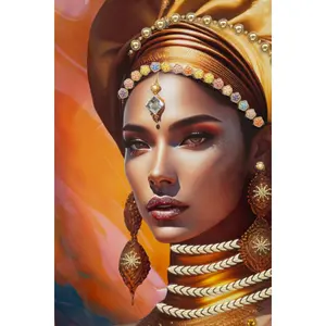 Väggdekoration målning på duk med ram Mauro Ferretti Samira image-1