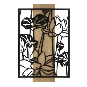 Διακόσμηση τοίχου Mauro Ferretti Lotus Ferro E Wood image-0