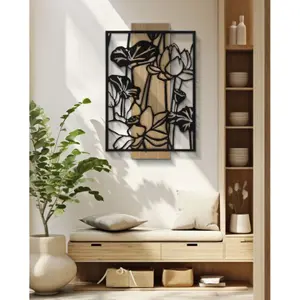 Διακόσμηση τοίχου Mauro Ferretti Lotus Ferro E Wood image-1