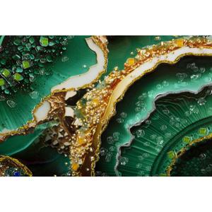 Wanddekoration Leinwandmalerei mit Rahmen Mauro Ferretti Laccato Smeraldy A image-1