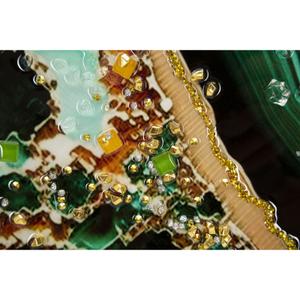 Wanddekoration Leinwandmalerei mit Rahmen Mauro Ferretti Laccato Smeraldy B image-4