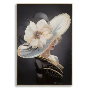 Wanddekoration Leinwandmalerei mit Rahmen Mauro Ferretti Laccato Wien A image-0