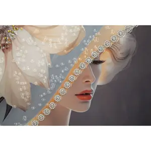 Wanddekoration Leinwandmalerei mit Rahmen Mauro Ferretti Laccato Wien A image-1