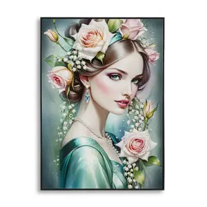 Decoración de pared pintura sobre lienzo con marco Mauro Ferretti Laccato Fantasy A image-0