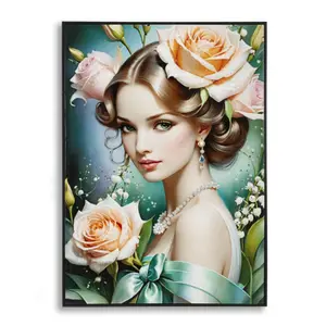 Decoración de pared pintura sobre lienzo con marco Mauro Ferretti Laccato Fantasy B image-0