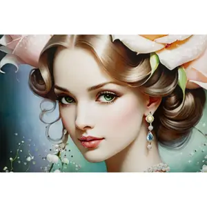 Decoración de pared pintura sobre lienzo con marco Mauro Ferretti Laccato Fantasy B image-1