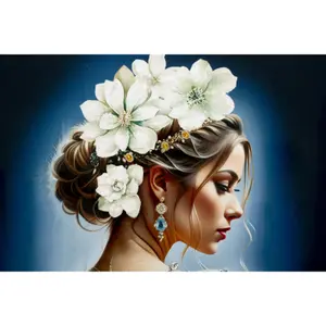 Väggdekoration målning på duk med ram Mauro Ferretti Laccato Isabel A image-2