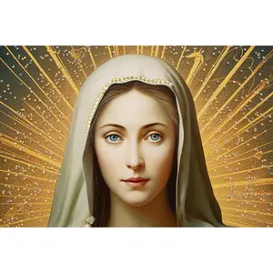 Wanddekoration Leinwandmalerei mit Rahmen Mauro Ferretti Laccato Madonna B image-1