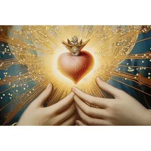 Wanddekoration Leinwandmalerei mit Rahmen Mauro Ferretti Laccato Madonna B image-2