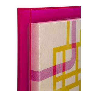 Psychedelic star print wall decoration with frame Mauro Ferretti Laccatto image-1