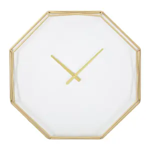 Αναλογικό ρολόι τοίχου Mauro Ferretti Goldy Octagonal image-0