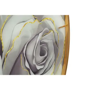 Αναλογικό ρολόι τοίχου Mauro Ferretti Glass Rose image-2