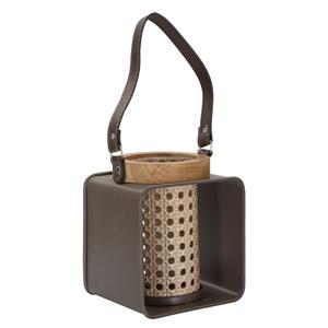 Wicker iron lantern Mauro Ferretti