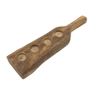 Recycelter Kerzenständer Mauro Ferretti Teak image-2