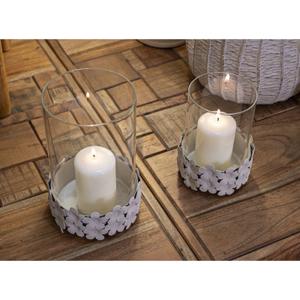 Portavelas con base adornada con mariposas colgantes Mauro Ferretti C/Vetro image-2