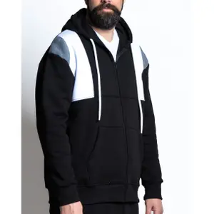 Mikina s kapucí na zip s kontrastními panely Maxfort BL38 image-1