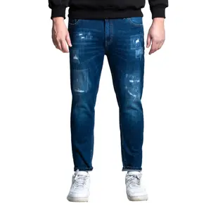 Jeans Tapered stretch efeito desgastado Maxfort BL38