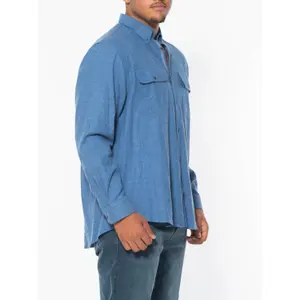 Chemise col boutonné en flanelle de coton Maxfort Easy image-1