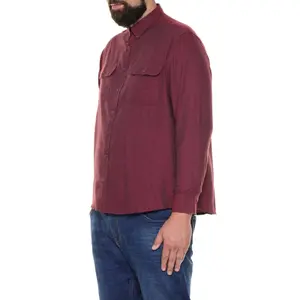 Chemise col boutonné en flanelle de coton Maxfort Easy image-1