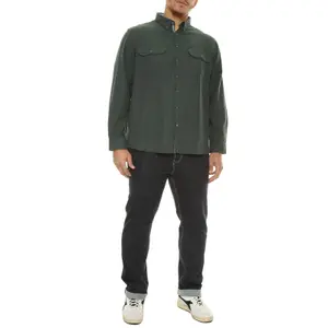 Chemise col boutonné en flanelle de coton Maxfort Easy image-3