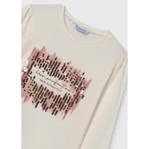 Girls' long sleeve sequin t-shirt Mayoral Kids image-1