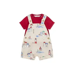 Shirt, dungaree and hat set for baby girl Mayoral Newborn Kids image-0