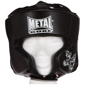 mb117en-casque-boxe-entrainement-pu-enfant-metal-boxe-noir-junior