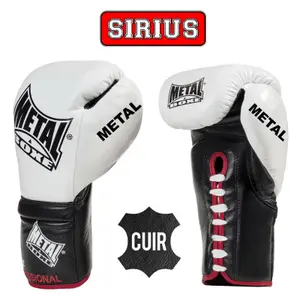 Gants de boxe cuir lacets Metal Boxe pro sirius image-0
