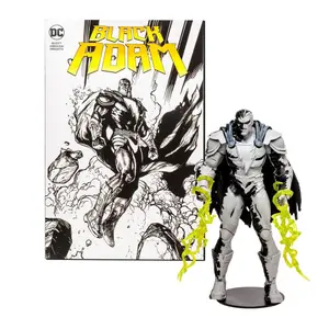 Figurine McFarlane Toys DC Direct Page Punchers et comic book Black Adam (Line Art Variant) image-1