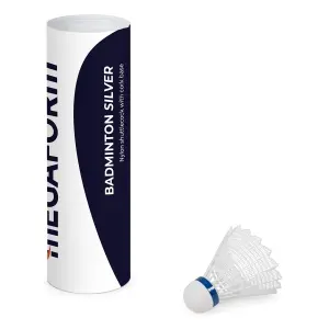Tube de 6 volant de badminton Megaform Silver Tournament