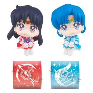 Collectible figurine Megahouse Sailor Moon Cosmos Look Up Eternal Sailor Mercury & Eternal Sailor Mars Set image-0