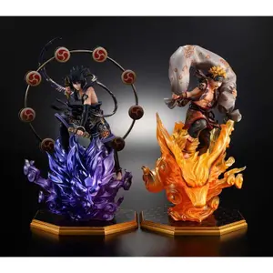 Statuetta in pvc Megahouse Naruto Shippuden Precious G.E.M. Naruto Uzumaki Wind God & Sasuke Uchiha Thunder God