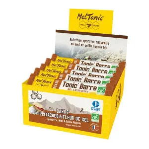 Caja de 25 barritas nutricionales de miel y pistacho y flor de sal Meltonic 25 g image-1