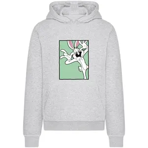 Hooded Sweatshirt Merchcode Looney Tunes Bugs Bunny Funny Face image-0