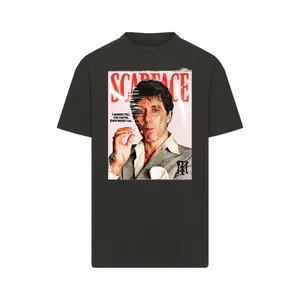 Oversized T-shirt Merchcode Scarface Magazine Cover image-0