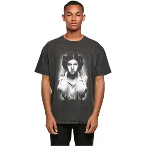 T-shirt Merchcode Star Wars Princess Leia Picture Acid Wash Heavy image-0