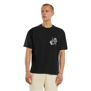 Oversized T-Shirt Merchcode Deathrow L.A. Skull Hands image-0