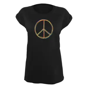 T-shirt básico feminino Merchcode Peace_Multicolor