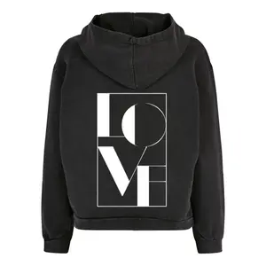 Sweatshirt woman Merchcode Love Acid Washed image-1