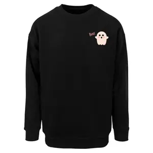 Round Neck Sweatshirt Merchcode Halloween - Boo Ghost image-0