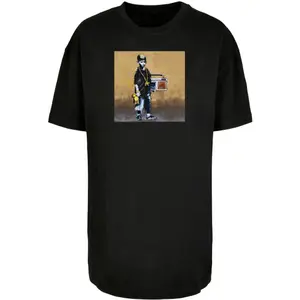 T-shirt boyfriend oversize femme Merchcode Brandalised - Boy With Teddy Picture image-0