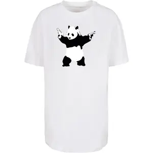 Women's oversize boyfriend T-shirt Merchcode Brandalised - Panda Guns image-0