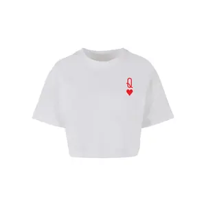 Oversized T-Shirt Merchcode Hugs & Love Queen Of Hearts Shortd