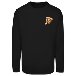 Sweatshirt with Ribbed Cuffs Merchcode Pizza Comic image-0