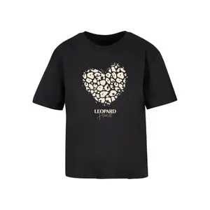 Women's T-shirt Merchcode Leopard Heart Everyday image-0