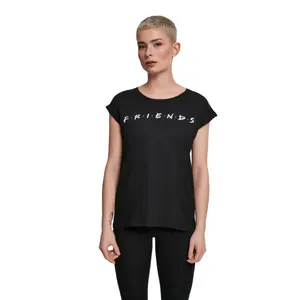 Camiseta de mujer de talla grande Merchcode Friends Logo image-0