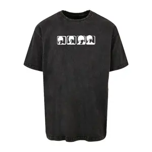 T-shirt oversize Merchcode Beatles - Four Heads 2 Acid image-0