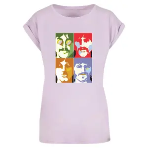 T-shirt femme Merchcode Beatles - Color Heads image-0